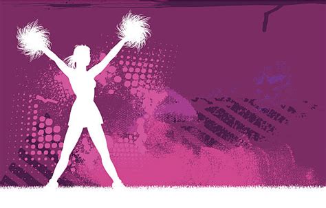 Silhouette Of A Cheerleading Wallpaper Illustrations Royalty Free