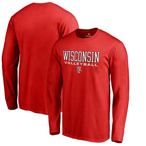 Wisconsin Badgers Fanatics Branded True Sport Volleyball Long Sleeve T