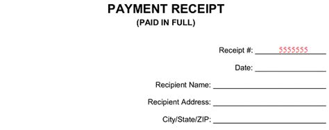 Writing a late payment reminder letter? Paid (in-full) Receipt Template - eForms