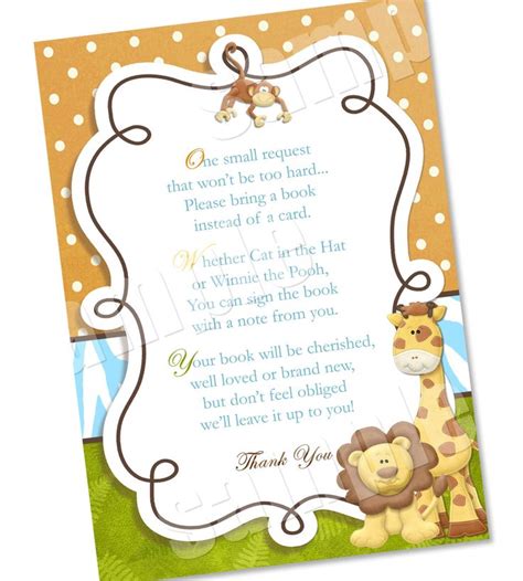 We did not find results for: wording to ask for baby books instead of the card | Please ...