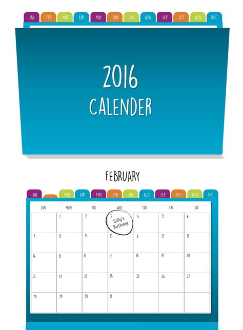 Calendar 2016 Interactive Calendar Instructional Design Elearning
