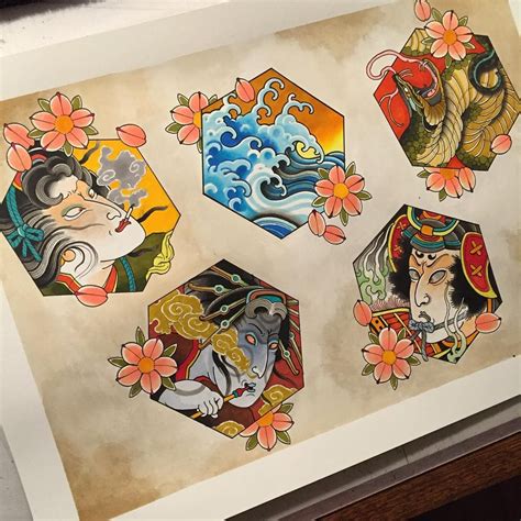 Japan has a very rich history of tattooing. Another sheet of flash available to tattoo this month at ...