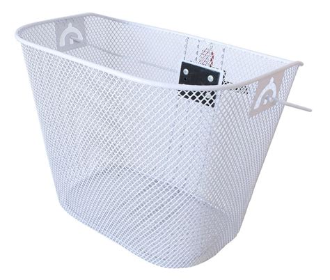 White Front Bike Basket Click Bicycle Accessories Racks And Baskets