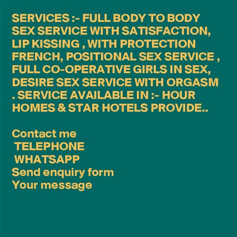 Services Full Body To Body Sex Service With Satisfaction Lip Kissing With Protection