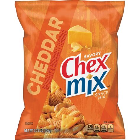 Chex Gnmsn14839 Mix Cheddar Snack Mix 8 Carton
