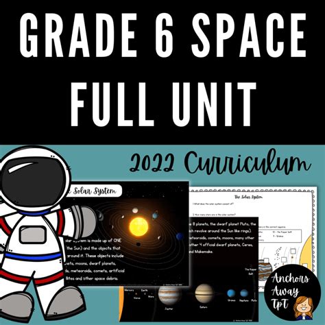 Grade 6 Space Unit Digital Or Printable