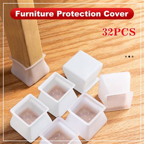 Sportuli 32pcs Furniture Silicon Protection Cover Square Silicone