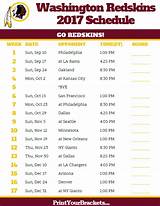 Images of Nfl Redskins Schedule 2017