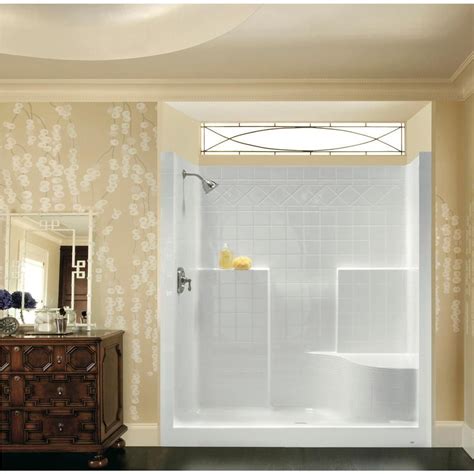 60 One Piece Shower Stall Ella Ultimate Wsa 36 In X 60 In X 77 In 1 Piece Low Threshold