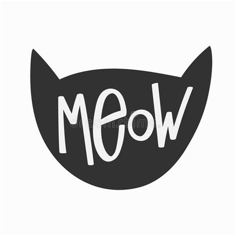 Meow Sign Text Letters Of Cats Pet Font Home Animals