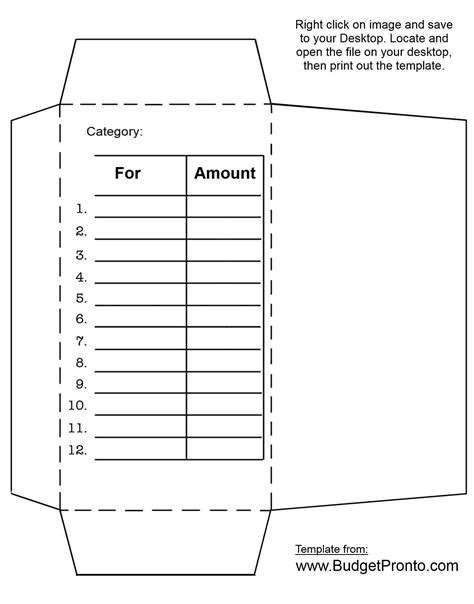 Free Printable Printable Cash Envelope Template Printable Templates