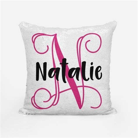 Personalized Sequin Pillow Reversible Sequin Pillow With Girls Name