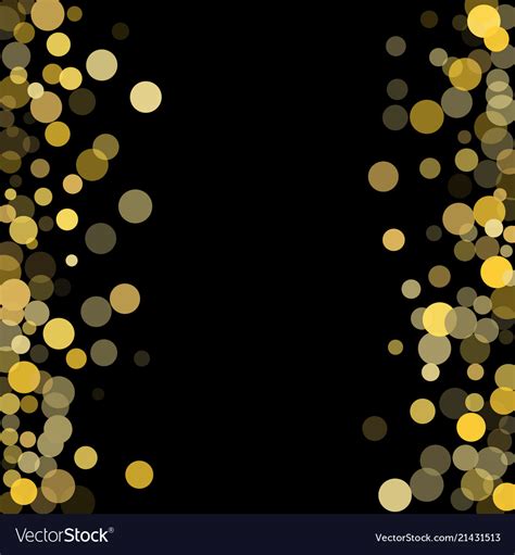 Golden Glitter Confetti On A Black Background Vector Image
