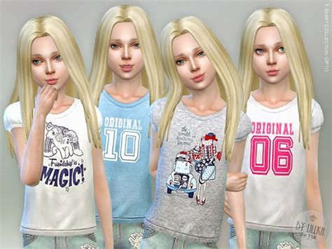 The Sims Resource T Shirt Collection Gp10 By Lillka Sims 4 Downloads