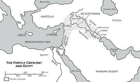 Fertile Crescent And Egypt Map Bible Odyssey