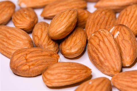Whole Brown Almonds Close Up Macro Stock Photo Image Of Macro Detail