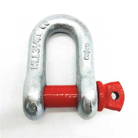 Marine Use Screw Pin D Anchor Shackle Galvanized Bolt Type China Marine Shackle And Rigging