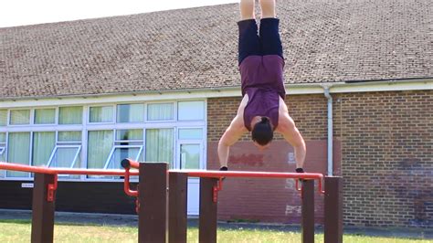 Calisthenics Pull Up Bar Handstands And Freestyles Street Workout