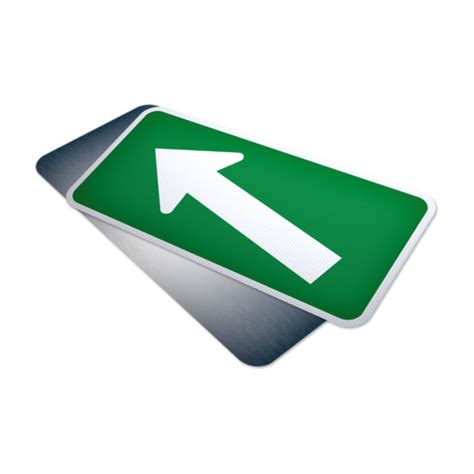 Direction Arrow Angled Left Tab Green Traffic Supply 310 Sign