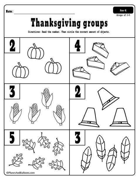 Thanksgiving Math Activities For Preschool And Kindergarten