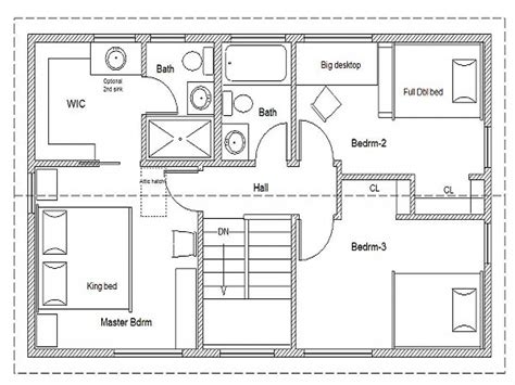 Famous Concept 36 Simple Floor Plan 2 Bedroom House