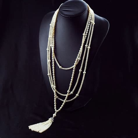 RUNZHUQIYUAN Natural Freshwater Pearl Long Necklace Mix Pearl Size Necklace Fashion