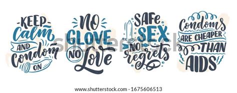 Safe Sex Slogans Great Design Any Stock Vector Royalty Free