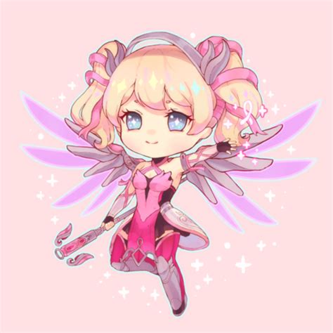 The Service You Can Rely On Chibi Overwatch Pink Mercy Fanart