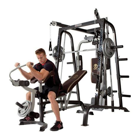 Marcy Deluxe Diamond Elite Smith Cage Home Workout Machine Total Body Gym System