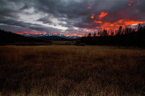 Dramatic Sawtooth Sunset In Stanley Idaho Usa Photograph By Vishwanath