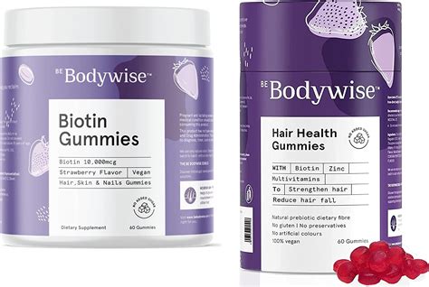 biotin gummies for hair growth bodywise biotin 10 000mcg gummies hair skin and