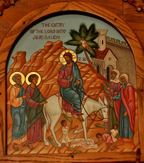 Palm Sunday Icon Orthodox Amazon Com Wooden Byzantine Orthodox