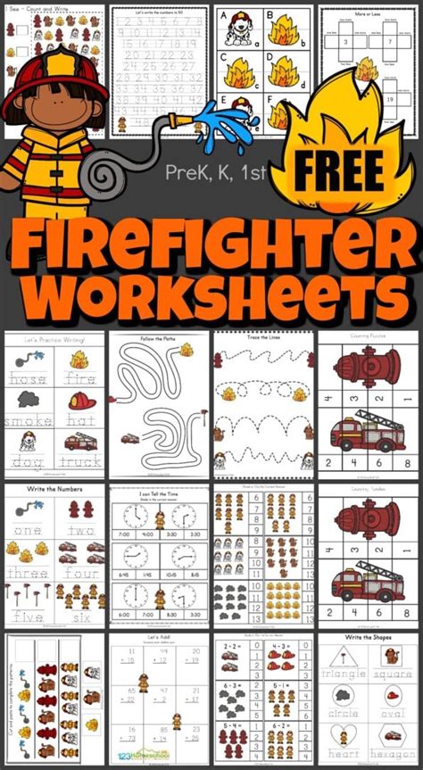 🚒 Free Free Printable Firefighter Worksheets For Kids