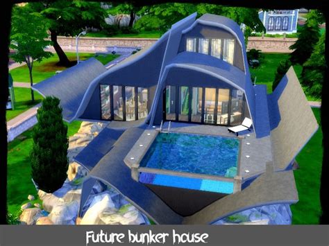 Sims 4 — Future Bunker House By Genkaiharetsu — Future House With Odd