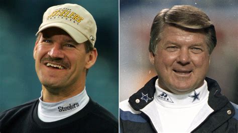 legendary nfl coaches bill cowher and jimmy johnson found out on live tv they were elected to