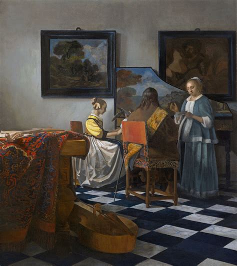 The Concert By Vermeer Use As Color Palette Vermeer Paintings 17th