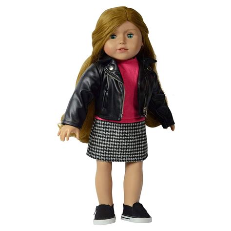 18 Doll Leather Jacket Outfit For American Girl Dolls New York