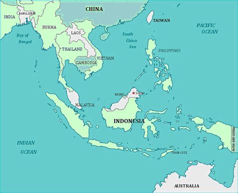 Southeast Asia Malaysia Map Maps Of The World