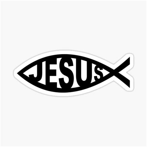 Jesus Fish Symbol Sticker For Sale By Tony4urban Redbubble