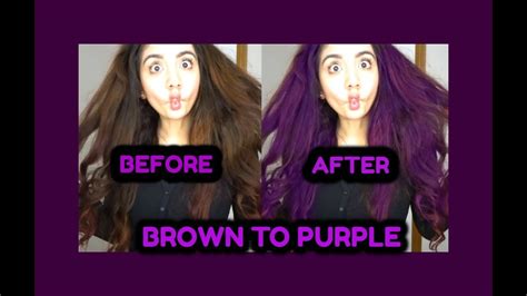 Dying My Hair Purple With Box Dye Brown To Purple Youtube