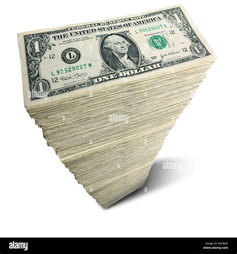 Stack Of Us 1 Dollar Bills Stock Photo Alamy