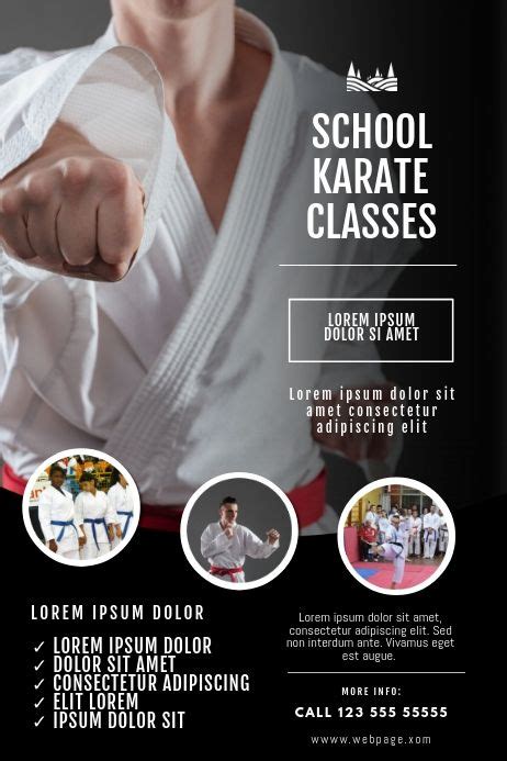 Karate Classes Flyer Template Customize And Print
