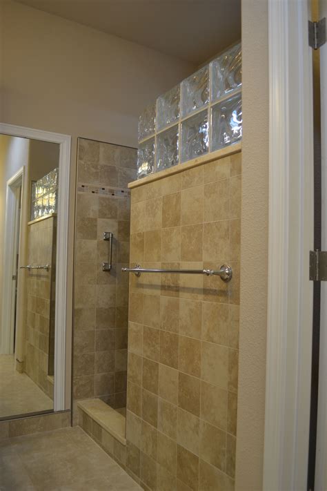 Javin glass and shower doors ltd. Door less 60"x33" Shower / Wall Partition with Glass Bock ...