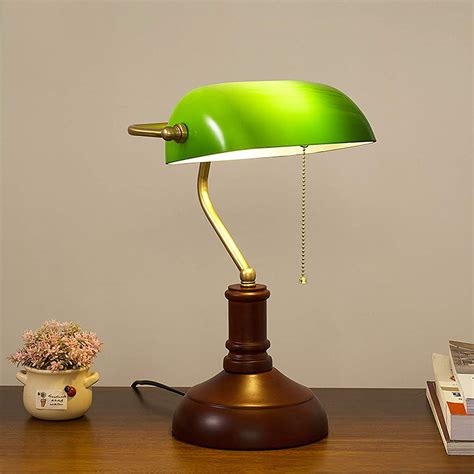 Retro Bankers Lamp Green Desk Lamp Study Office Traditional Lighting
