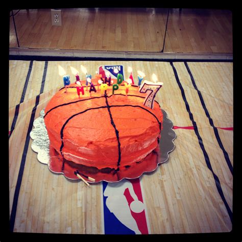Basketball cake for my 7 year old. | Basketball birthday parties, Basketball cake, Basketball 