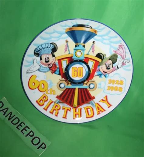 Walt Disney Mickey Minnie Mouse 60th Birthday Collector Plate Schmid