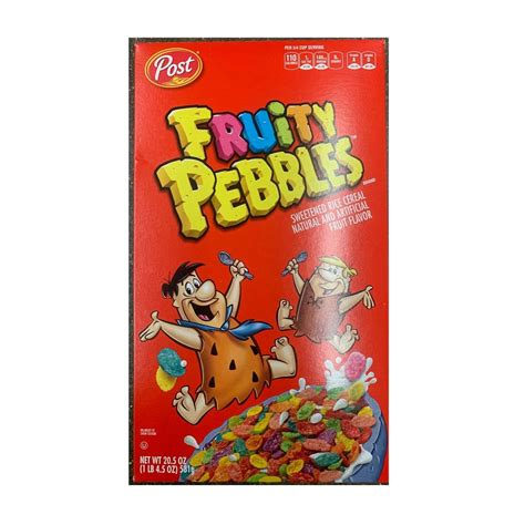 Fruity Pebbles Rice Cereal New Post 205 Oz Box Sweetened Cereal Fruit