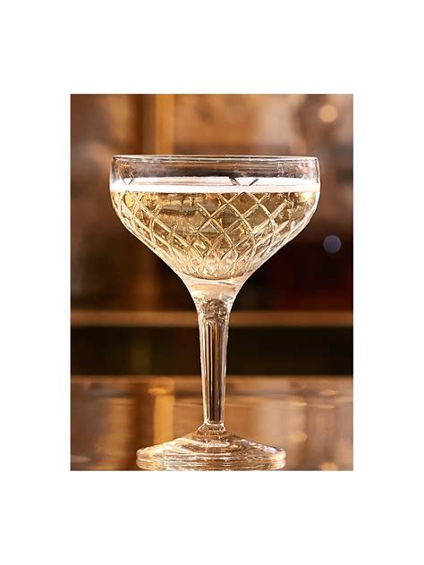 Soho Home Barwell Crystal Cut Champagne Coupe Glasses 250ml Set Of 2 At John Lewis And Partners
