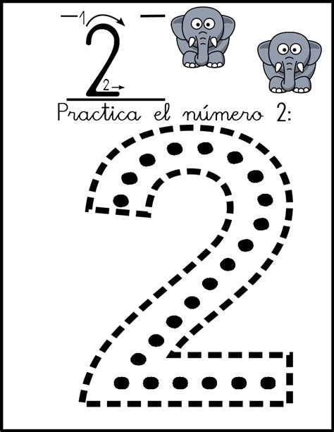 Lectoescritura De Numeros El 2 Ficha 3 Teaching Numbers Numbers