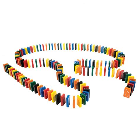 168 Colored Wood Dominoes In Tub Products
